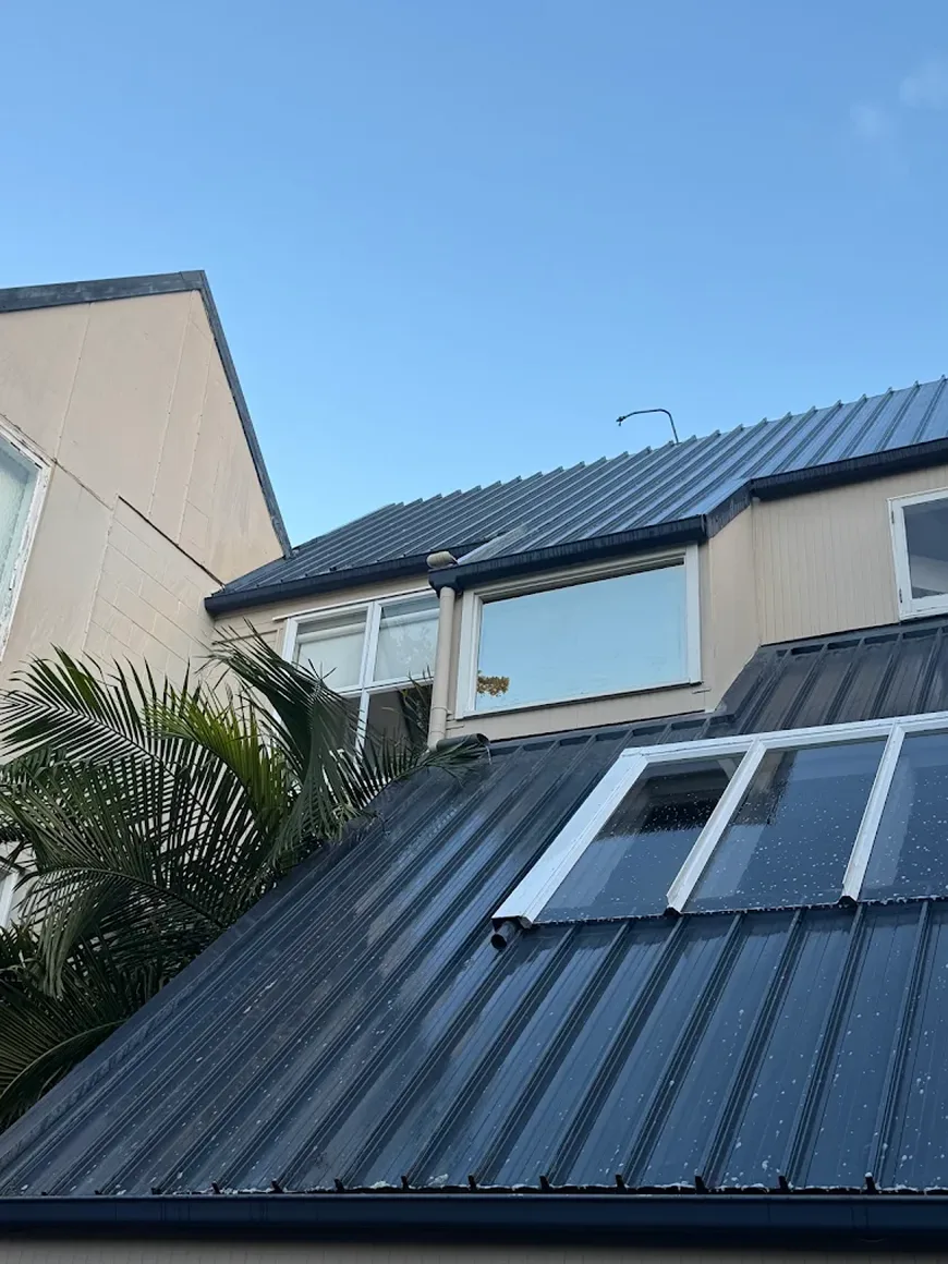 Clean, bright roof after professional washing